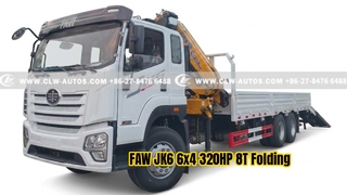 Xe cần cẩu gấp FAW JK6 6x4 320HP 8T