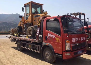 Car Road Rescue Heavy Duty Tow Truck / Sinotruk Howo Flatbed Tow Truck